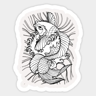 COLOR YOUR OWN TEE Koi Fish Sticker